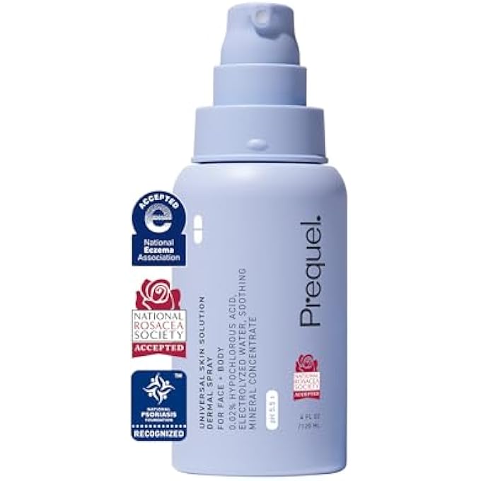 Prequel حل عالمي للبشرة - رذاذ حمض الهيبوكلوروس للوجه والجسم. رذاذ دقيق من HOCL لتنظيف الوجه ورذاذ جلدي مع المعادن والماء المؤين - عناية مستقرة الرقم الهيدروجيني. 4 أونصات - Image 1